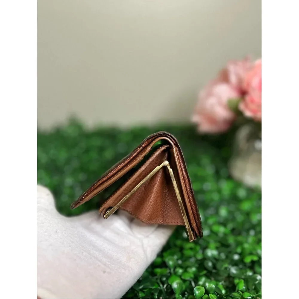 Louis Vuitton Monogram Portefeuille Trésor Bifold Wallet Kisslock Coin Purse